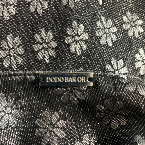 Dodo Bar Or Kathy Lurex Metallic Floral Tiered A-Line Skirt Silver Size US 4/6 - Picture 10 of 12